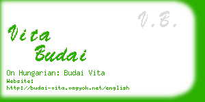 vita budai business card